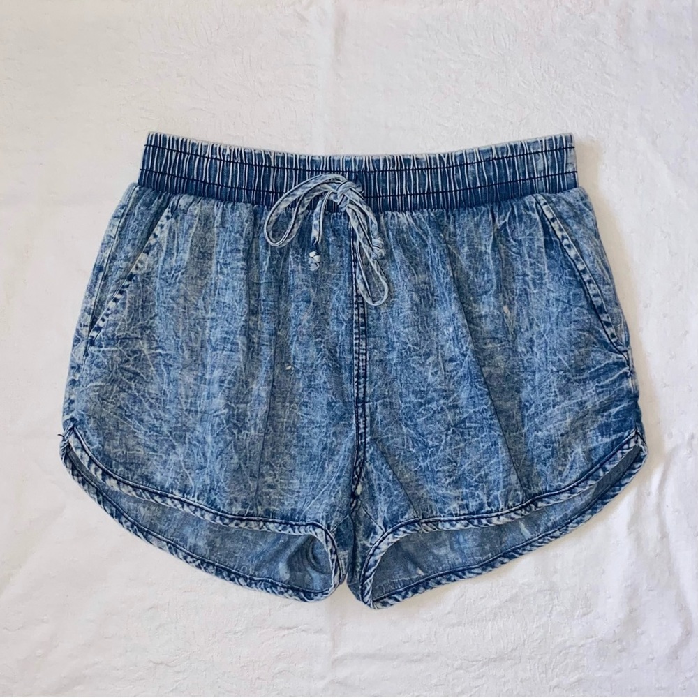 Blue Jean Fabric Shorts